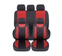 Auto Accessori Lupex Fundas Asientos Coche Universal, Tejido Poliester, Juego Fundas Asientos adaptables, No SUV (Delantero y Trasero, N - Rojo)