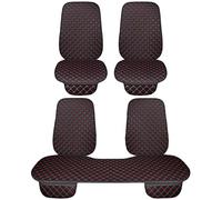 Auto Accessori Lupex Fundas de Asiento de 3 Piezas universales para Coche | Protección para Asiento 2 Delantero y 1 Trasero | Protector Comfort para el Interior del automóvil (PVC, Negro y Rojo, 7