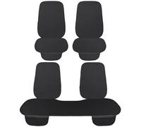 Auto Accessori Lupex Fundas de asiento de 3 piezas universales para coche | Protección para asiento 2 delantero y 1 trasero | Protector Comfort Automotive Cojín Interior (Silk Ice Negro - 7 unidades)