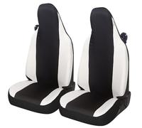 Auto Accessori Lupex Fundas de Asiento de Coche compatibles con Smart Fortwo, 450 451 y 453, 1 2 3 Serie, Tejido de polialgodón (Negro - Blanco)