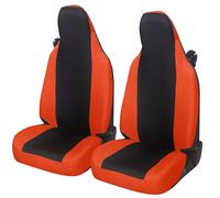Auto Accessori Lupex Fundas de Asiento de Coche compatibles con Smart fortwo 450 451 y 453 1 2 Serie 3 Tejido poliéster (Negro - Naranja)