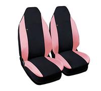 Auto Accessori Lupex Fundas de Asiento de Coche compatibles Smart Prima Serie Negro Rosa, Línea Mujer, W450, Juego de Fundas para Asientos Delanteros, Made in Italy, Accesorios para Coche