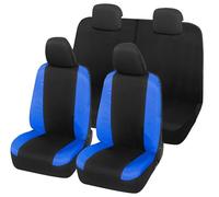 Auto Accessori Lupex Fundas para Asientos de Coche compatibles con Panda Segunda 169 y Tercera Serie 319, Fabricadas en Italia, Tejido de polialgodón, Juego Completo (Negro - Azul Real con Respaldo