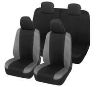 Auto Accessori Lupex Fundas para Asientos de Coche compatibles con Panda Segunda 169 y Tercera Serie 319, Fabricadas en Italia, Tejido de polialgodón, Juego Completo (Negro - Gris Oscuro con Respaldo