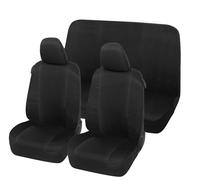 Auto Accessori Lupex Fundas para Asientos de Coche compatibles con Punto, Fabricadas en Italia, Tejido de polialgodón, Delanteras y traseras (Negro - Negro)
