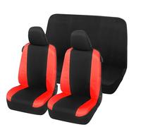 Auto Accessori Lupex Fundas para Asientos de Coche compatibles con Seicento 600, Fabricadas en Italia, Tejido de polialgodón, Delanteras y traseras (Negro - Rojo)