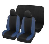 Auto Accessori Lupex Fundas para Asientos de Coche compatibles con Seicento 600, Fabricadas en Italia, Tejido de polialgodón, Delanteras y traseras (Negro - Azul Oscuro)