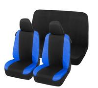 Auto Accessori Lupex Fundas para Asientos de Coche compatibles con Seicento 600, Tejido de polialgodón, Delanteras y traseras (Negro - Azul Real)