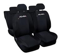 Auto Accessori Lupex Fundas para Asientos de Coche compatibles Kuga, Color Negro, Made in Italy, Juego de Fundas Delanteras y traseras, Airbag Compatible