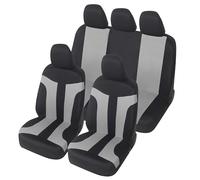 Auto Accessori Lupex - Fundas universales para Asientos de Coche LS05 | Color Gris | Juego Delantero y Trasero | Poliéster | No SUV