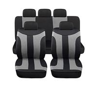 Auto Accessori Lupex - Fundas universales para asientos de coche LS05 | Color gris | Juego delantero y trasero | Poliéster | No SUV