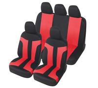 Auto Accessori Lupex - Fundas universales para Asientos de Coche LS05 | Color Rojo | Juego Delantero y Trasero | Poliéster | No SUV