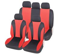 Auto Accessori Lupex - Fundas universales para Asientos de Coche LS06 | Color Rojo | Juego Delantero y Trasero | Poliéster | No SUV