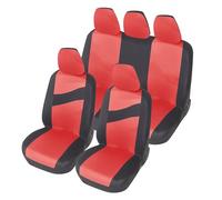 Auto Accessori Lupex - Fundas universales para Asientos de Coche LS08 | Color Rojo | Juego Delantero y Trasero | Poliéster | No SUV