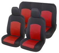 Auto Accessori Lupex Fundas universales para asientos de coche, modelo Soft Rojo | Kit de fundas delanteras y traseras | Fundas para asientos utilitarios medianas pequeñas | No suv