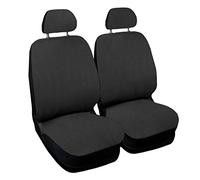 Auto Accessori Lupex - Juego de Fundas universales para Asientos de Coche, Color Gris Oscuro, de algodón Liso o Acolchado, Made in Italy, Juego de Fundas para Asientos Delanteros y Furgonetas