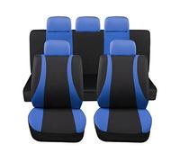 Auto Accessori Lupex Juego de fundas universales para asientos de coche, LS10, color azul, delanteras y traseras, de poliéster, utilitaria, no SUV