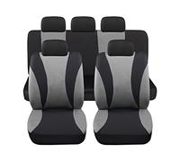 Auto Accessori Lupex LS06 - Juego de fundas para asientos de coche, universales, color gris, delanteras y traseras, de poliéster, utilitaria, no SUV