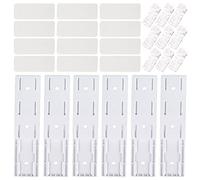Auto Adhesivo Fijador Power Strip, 6 Soporte para Regleta de Enchufes Montado En la Pared Sin Orificios, Soporte Adhesivo Pared, Fijador de Enchufes de Escritorio Autoadhesivo