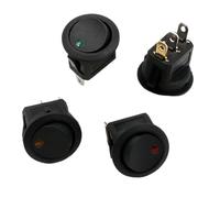 AUTO Angel Eye Dot Light 2.4 cm Car Auto Boat Round Rocker ON/Off SPST Switch 12V Toggle Rocker Switch(Color:Yellow) (Color : Red)
