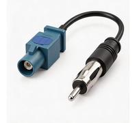 Auto Antena Cable Adaptador Extensión Fakra Z a DIN ISO Cable Coaxial 15cm para Receptor Radio FM Compatible con VW BMW Mini Seat Skoda Golf
