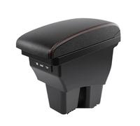 Auto Apoyabrazos Reposabrazos Coche Compatible con para Fit 2015 2016 2017 2018 2019 2020 Almacenamiento Interior De 3 Puertos USB(A3 White Line)