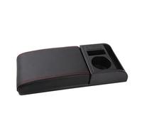 Auto Apoyabrazos Reposabrazos Universal para Coche con Almohadilla Ajustable De Longitud Suave para El Codo Puerto De Carga USB Y Portavasos(B Type Black)