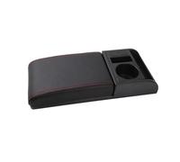 Auto Apoyabrazos Reposabrazos Universal para Coche con Extensor Soporte para El Codo Puertos De Carga USB Portavasos Y Longitud Ajustable(B Type Red)