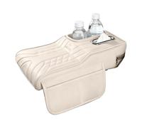 Auto Armrest Cushion - 34x18x7cm Faux Leather Universal Compartment System, Versatile Cabin Insert | Comfortable Support Structure With Daily Travel Utility for SUV Sedan Driver Passenger Commuting Jo