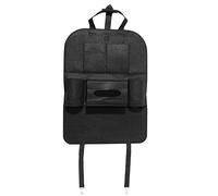 Auto asiento trasero Organizador Premium Protector de espalda, grandes bolsillos y iPad/Tablet de compartimento, Kick de alfombrillas de protección en Ajuste Universal para niños negro