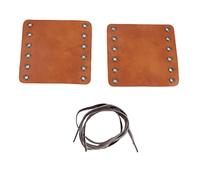 AUTO Aukson Parte de cuero 2 piezas Manillar de cuero para motocicleta Cubiertas de empuñadura Accesorios de modificación de motocicleta (Marrón)