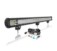 Auto - Barra LED de 114 cm, 612 W, con cableado estroboscópico, barandilla LED, impermeable, 12 V, 24 V, proyector LED de largo alcance, luces LED para vehículos 4 x 4