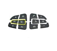Auto Botón Pegatinas Compatible Con Mercedes Para Benz Para GLC X253 Clase C W205 CLA GLA Clase A Cubierta Del Botón Del Volante Del Coche Etiqueta Decorativa Embellecedora(Color:Black-Ok Model)