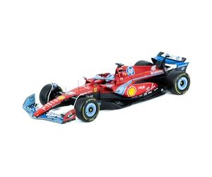 Auto Burago F1 Ferrari Sf-24 Edición Miami GP Escala 1:18 Leclerc #16