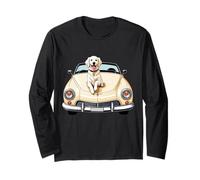 Auto Cabrio Vintage Golden Retriever de English Cream Show Manga Larga