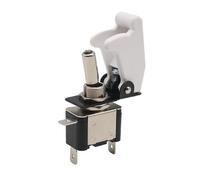 Auto Car Boat Truck Illuminated Led Toggle Switch with Aircraft Up Cover Guard Red Blue Green Yellow White 12V20A(Dark White) Industrial Switches