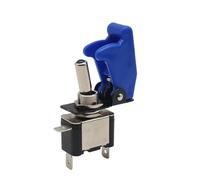 Auto Car Boat Truck Illuminated Led Toggle Switch with Aircraft Up Cover Guard Red Blue Green Yellow White 12V20A(Dark Blue) Industrial Switches