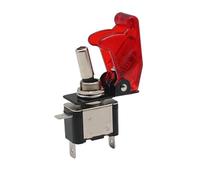 Auto Car Boat Truck Illuminated Led Toggle Switch with Aircraft Up Cover Guard Red Blue Green Yellow White 12V20A(Transparent Red) Controls Switches