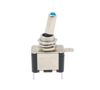 Auto Car Boat Truck Illuminated Led Toggle Switch with Aircraft Up Cover Guard Red Blue Green Yellow White 12V20A(No lid Blue)