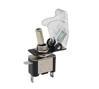 Auto Car Boat Truck Illuminated Led Toggle Switch with Aircraft Up Cover Guard Red Blue Green Yellow White 12V20A(Transparent White)