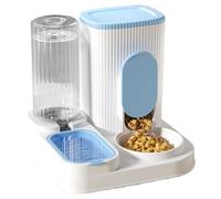 Auto Cat Feeder - Gran capacidad 2 en 1 Mascota, Dispensador de Alimentos para Gatos de Acero Inoxidable | Hojas Automáticas Programables para Alimentos Secos, Estación de Alimentación