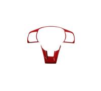 Auto Central Consola Decoración Panel Kit De Molduras Interiores Rojas Para Sonata 9 (2015-2017), ABS(Three-spoke steering wheel)