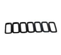 Auto Central Delantero Rejilla 7 Piezas Insertos Rejilla Delantera Para Jeep Para Renegade 2015 2016 2017 ABS Negro Marco Parrilla De Carreras(Outside)