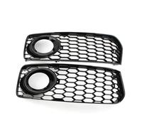 Auto Central Delantero Rejilla Para A5 Para S-Line Para S5 Para B8 Para RS5 2008 2009 2010 2011 2012 Rejilla Antiniebla Cubierta Rejilla Delantera Coche Rejilla Malla(Glossy Black)