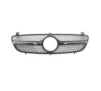 Auto Central Delantero Rejilla Para Benz Para W639 Para Viano Para Vito 2006 2007 2008 2009 2010 Parachoques Delantero Parrilla Capó Accesorios Coche(Black and Silver)