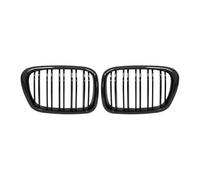 Auto Central Delantero Rejilla Para E39 Para Serie 5 525 528 530 Para M5 1997-2003 Parrilla Delantera Capó Negra Brillante ABS Doble Línea(Carbon Look)