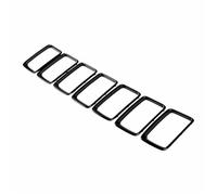 Auto Central Delantero Rejilla Para Jeep Para Grand Para Cherokee 2014 2015 2016 7 Piezas Insertos Rejilla Delantera Anillo Parrilla Negro Brillante Cubierta Embellecedora