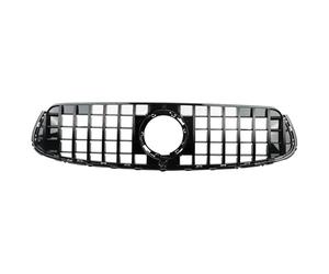 Auto Central Delantero Rejilla Parrilla Delantera Cromada Y Negra Para Benz Para GLC Para W253/Para X253 Para GLC300 Para GLC350 Para GLC43 2020+(Glossly black)