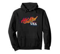 Auto clásico con diseño de dragster de Hotrod USA, Muscle Car, retro Sudadera con Capucha