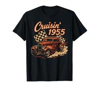 Auto clásico Retro Hot Road Cruisin 1955 Camiseta
